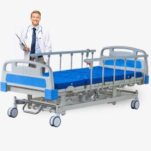 Whole Steel Structure Electric Medical Hospital Bed with Side Rails