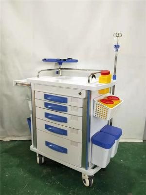 ABS Medical Equipment Hospital Medicine Cart Emergency Trolley