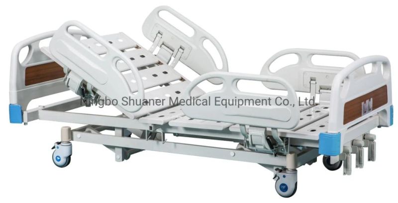 Three-Function Manual Medical Bed with Four Luxurious ABS Side Rails (Shuaner SAE-YC-3b)