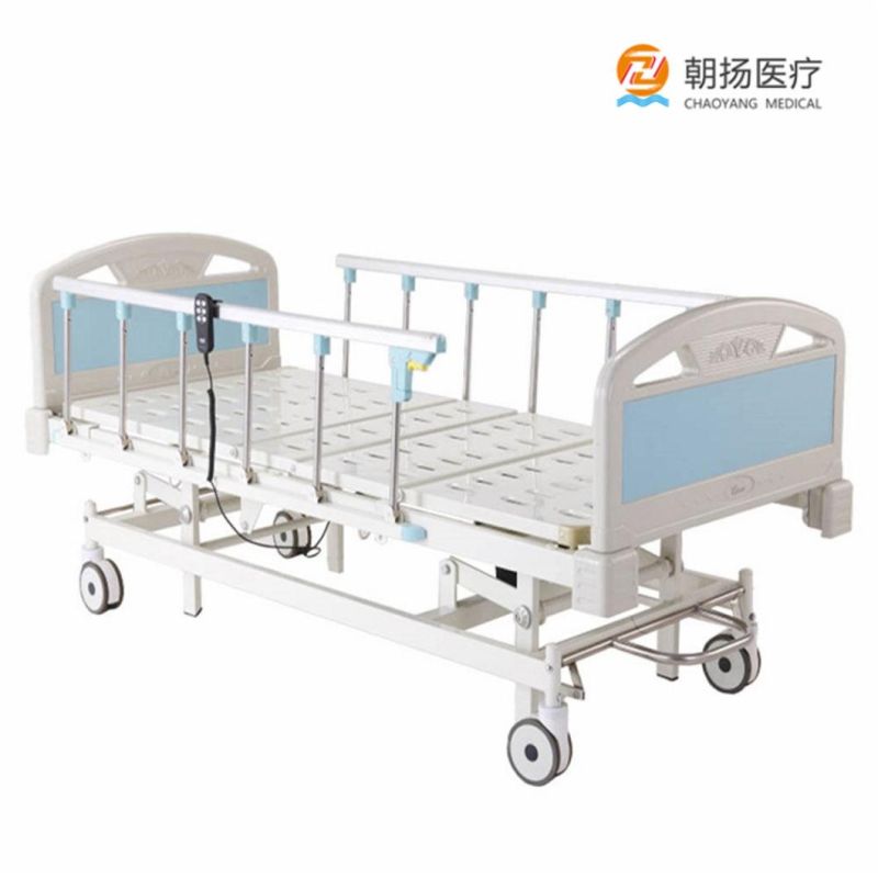 3 Function Moveable Hospital Electric Bed Motor Treatment Table Medical Examination Bed with Roller