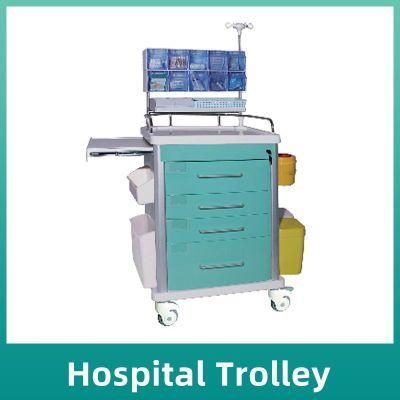 ABS Medical Emergency Trolley ABS Emergency Crash Cart Anesthesia Cart Medications