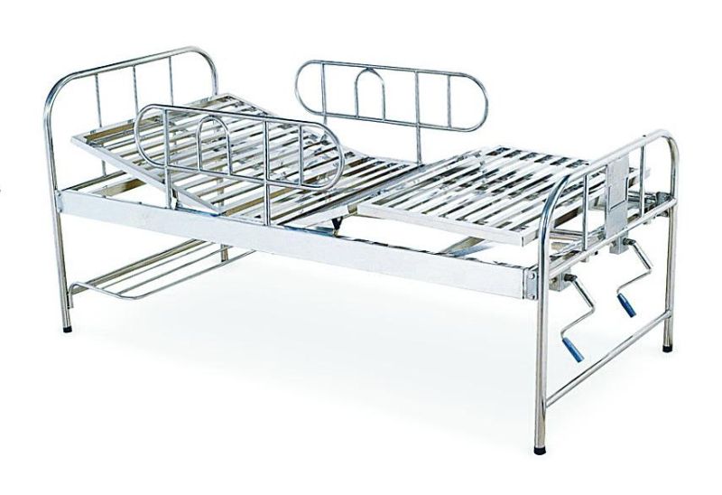 Hospital Manual Stainless Steel Adjustment Bed