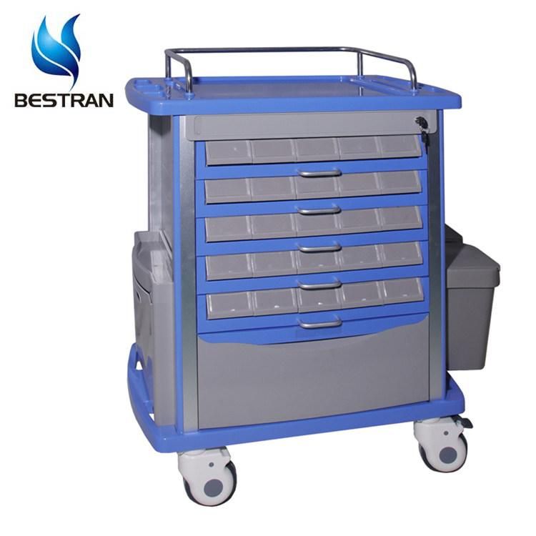 Bt-My002A Hospital Cart Medical Trolley with Drawers Hospital Emergency Trolleys Medical Trolley Cart Price