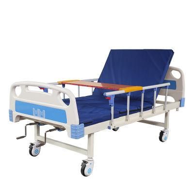 Manufacture Cheap Price Two Cranks Manual Home Care Nursing Bed