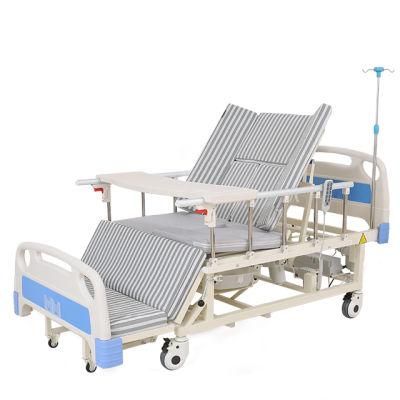 Head Washing Basin ABS Bedhead Patient Hospital Function Manual Nursing Bed with Table