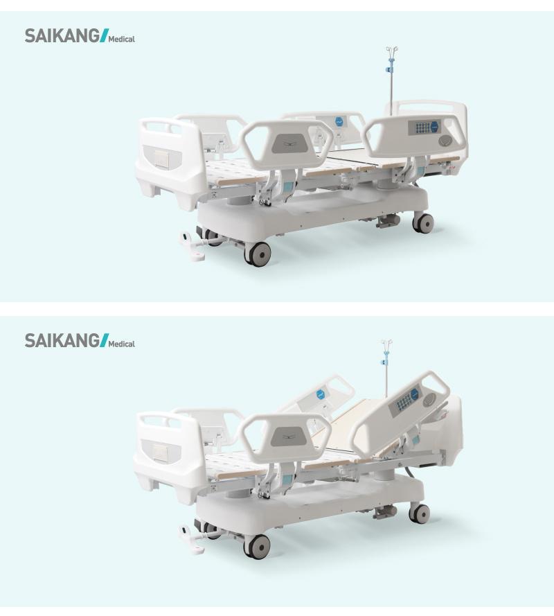 Sk002-9 ICU Medical Hospital ABS Patient Bed with Height Adjustment