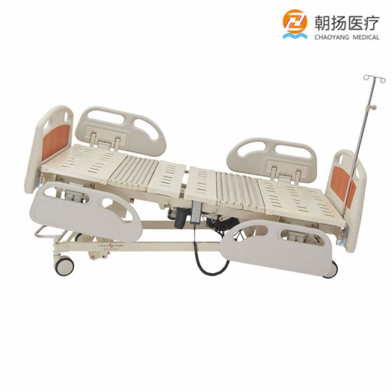 Five Function ICU Room Motor Treatment Table Central Brake Systems Electric Hospital Bed