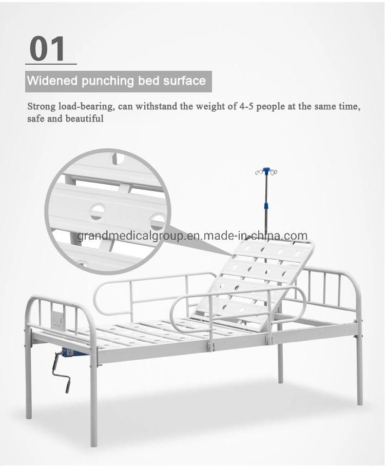 Wholesale Economic Medical 2 Crank Patient Clinic Manual Hospital Medical Bed for Sick