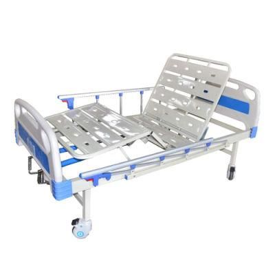 2 Function Medica ABS Double Crank Manuall Hospital Bed for Patient Nursing B07