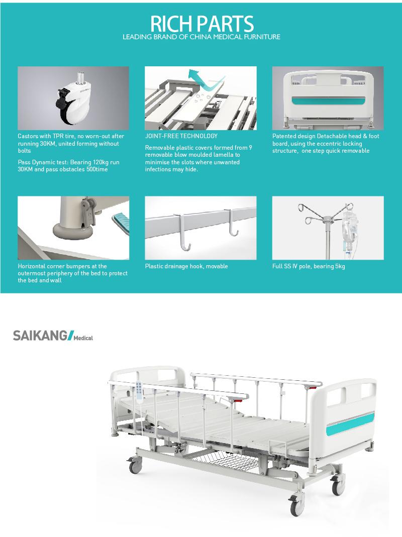 Y6w6c Three Function Hospital Electric Meidical Bed with Scale Manufacturer