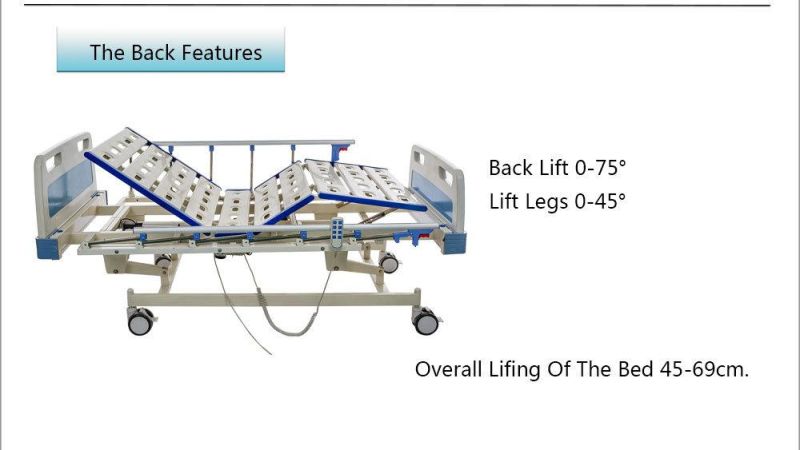 CE Approval Simple Electric Hospital Bed with Side Rails dB04