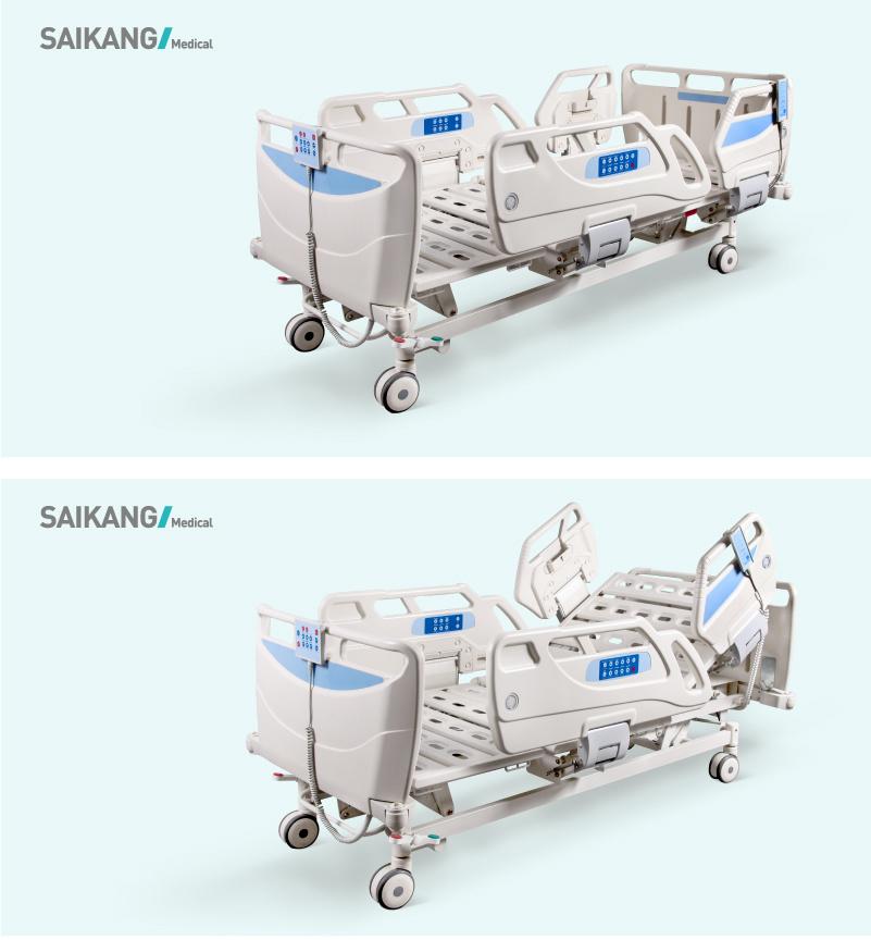 Sk001-15 5 Function Electric ICU Hospital Motor Adult Patient Bed with CPR Function