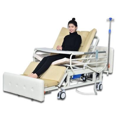 PU Head and Foot Board Electric Home Nursing Hospital Bed