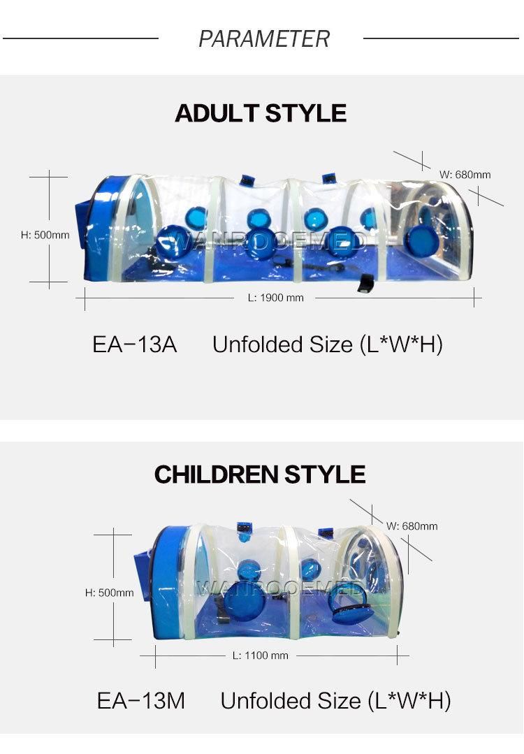Ea-13A Hospital Negative Pressure Emergency Portable Biological Isolation Chamber Stretcher