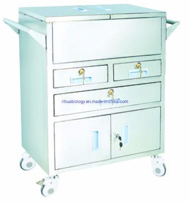 Rh-CRC14 Hospital Stainless Steel Emergency Trolley