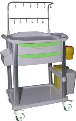 Best Selling Hospital Furniture ABS Infusion Medical Trolley with Drawers