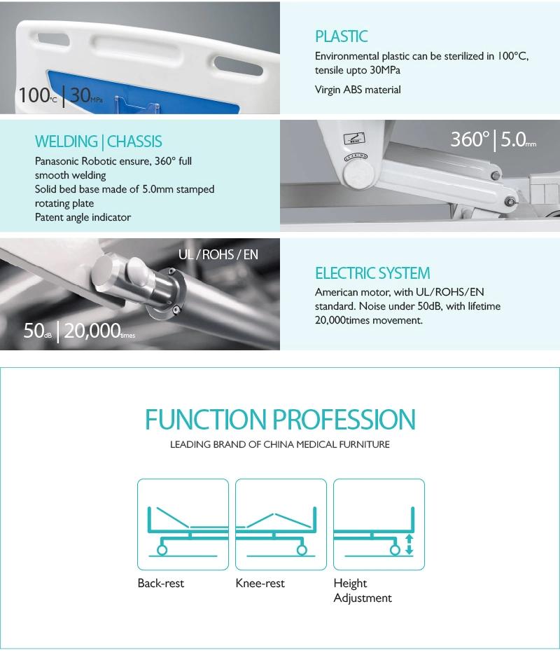 B5e8y-Sh 3 Function Medical Electric Height Adjustable Steel Bed