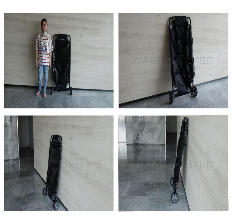 Ea-9 Medical Steel Portable Emergency Veterinary Pet Dog Cat Stretcher with Wheels