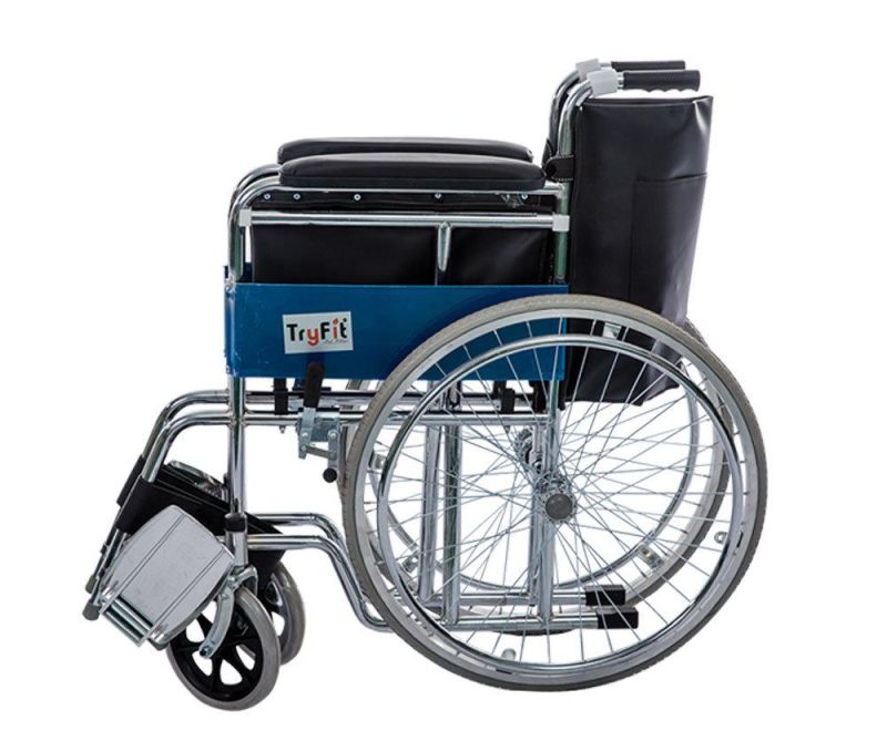 High Quality 24 Inch Wheelchair with Handle Brakes 809