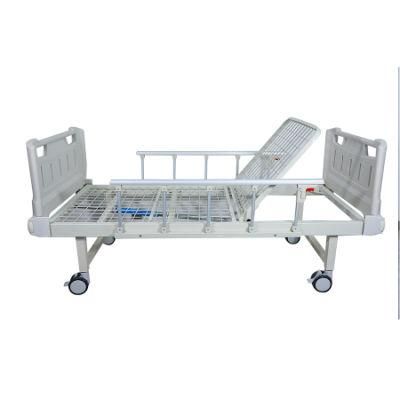 CE, , ISO13485, Best Quality One Function Electrical Hospital Bed ABS One Cranks Manual Hospital Bed with Mattress and I. V Pole