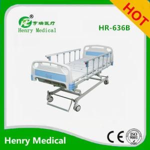 3 Function Hi-Lo Adjustable Manual Hospital Patient Bed for Medical Used