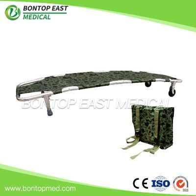 Aluminum Alloy and Oxford Fabric Folding Rescue Stretcher with Backpack