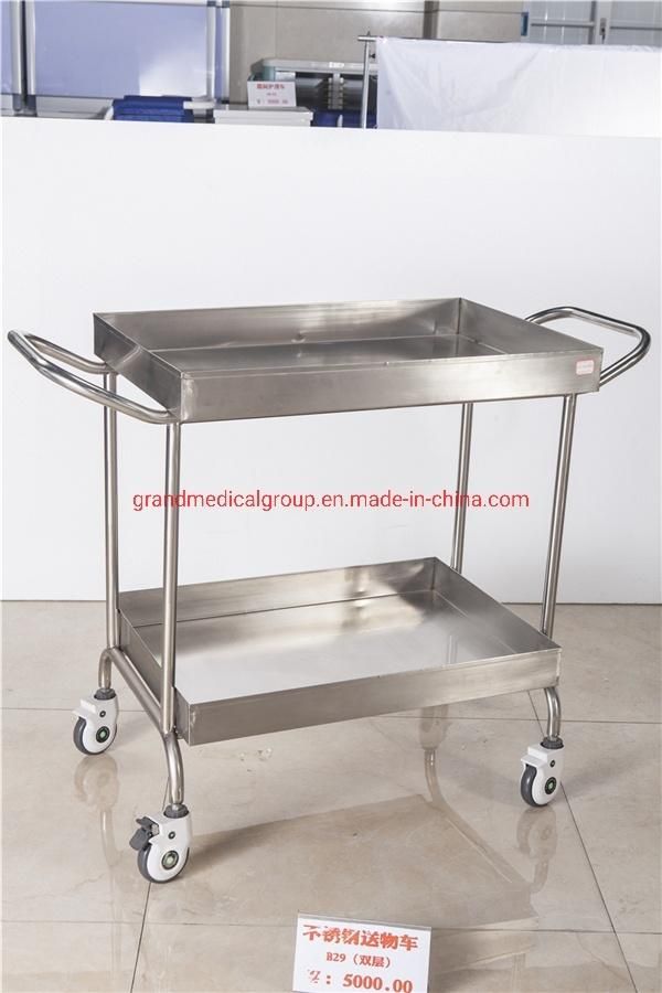 Surgical Trolley with Drawers Medical Cart Medical Trolley Medical Instrument Trolley Stainless Material Hospital Equipment