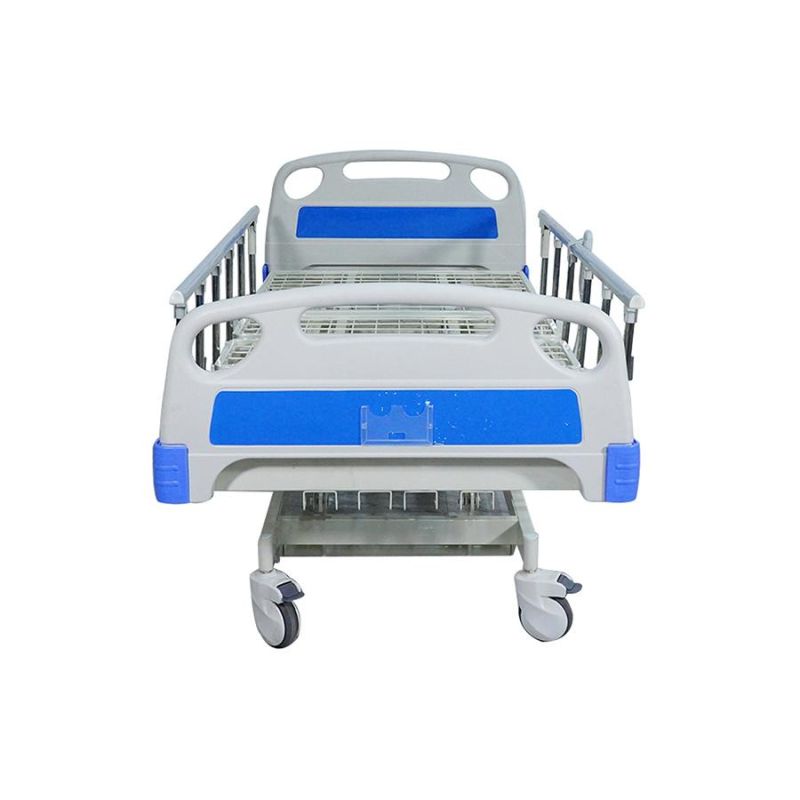 Medical Equipment Manual 5 Function ICU Hospital Bed with Casters Manufacturers