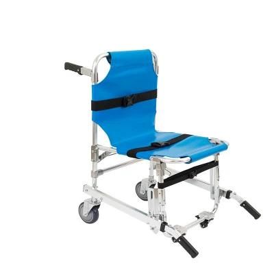 High Standard New Design Aluminum Alloy Ambulance Stair Stretcher with Wheels for Household