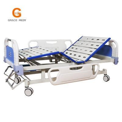 A09-2 Medical/Patient/Nursing/Fowler/ICU Bed Manufacturer ABS Two 2 Function Manual Hospital Bed with Mattress