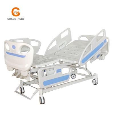 Hospital Medical Equipment Bed Head ABS Three-Crank Lifting Hospital Three Function ICU Patient Bed