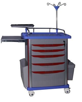 Ce&ISO Fresh Material ABS Medical Emergency Cart