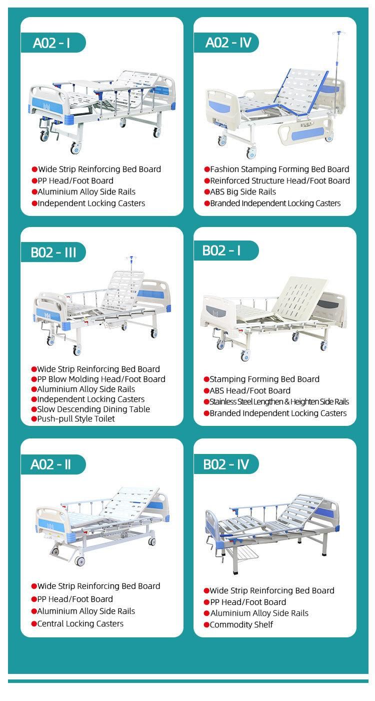 Manual Hospital Bed 2 Crank Clinic Medical Bed