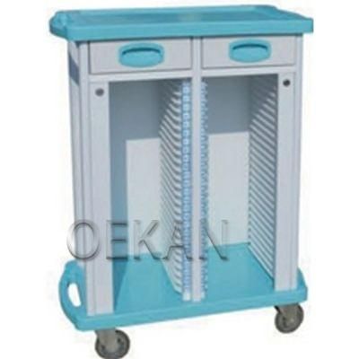 Hospital Movable Trolley Patient Case Storage Cart