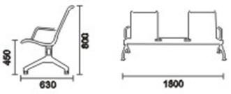 Safety Hospital Chair Hospital Furniture IV Pole Chair (YA-126)