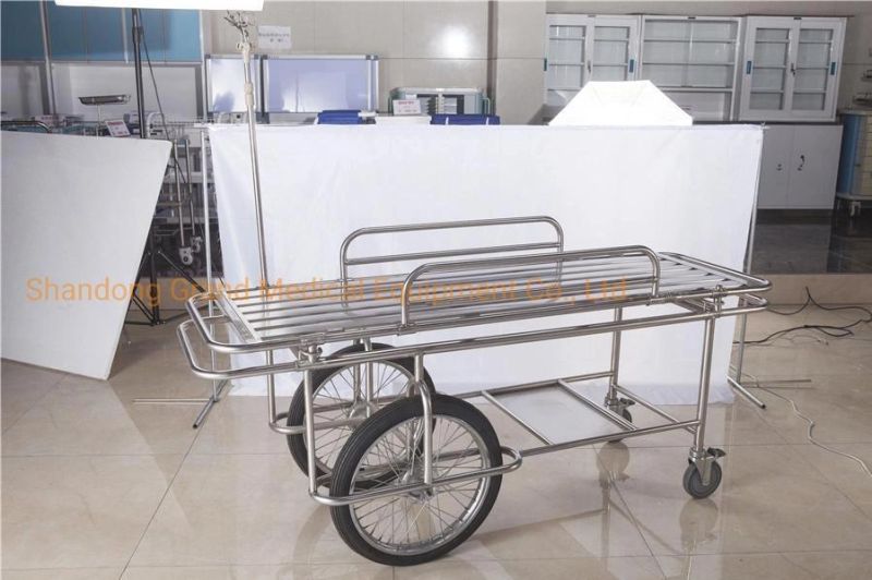 China Products/Suppliers. Emergency Ambulance Stretcher of Stainless Steel Four-Wheeled Stretcher