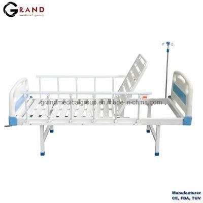 CE, ISO, FDA, Certificated Approved 2 Functions Manual Hospital Medical Bed with Stainless Cranks for Patient