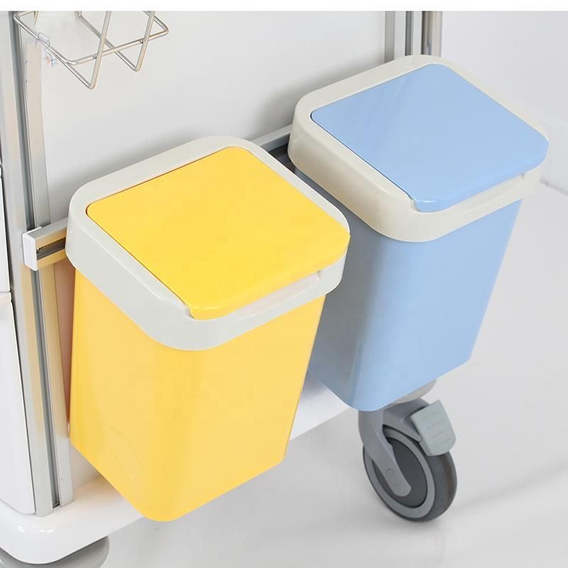 Medical Hospital Trolley New Design ABS Hospital Crash Cart Emergency Resuscitation Trolley