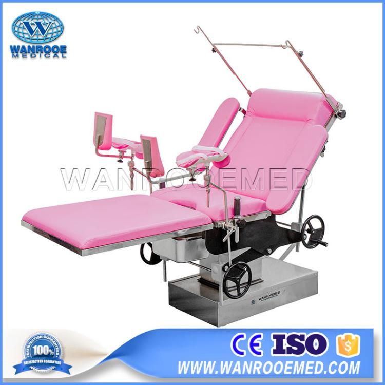 a-2003A Multi-Purpose Hospital Manual Hydraulic Delivery Obstetric Labour Gynecology Bed