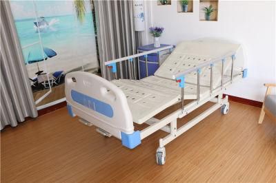 High Quality ABS One Two Cranks Medical Equipment Hospital Bed for Home Nursing