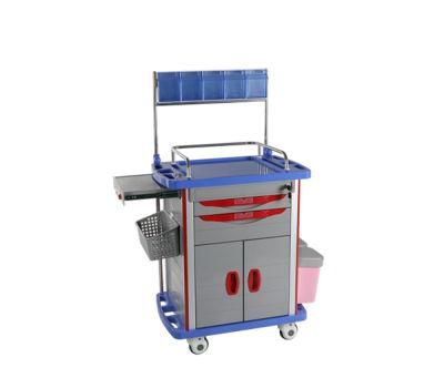 Medical Equipment Trolley Cart ABS Anesthesia Trolley with 5 Layers