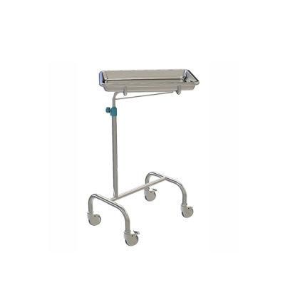 Stainless Steel Hospital Use Single Arm Mayo Table Operation Instrument Trolley