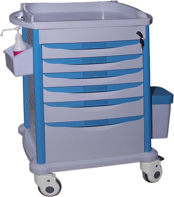 Hospital Drugs Nursing Cart Emergency Trolley Medical Equipment for Clinic