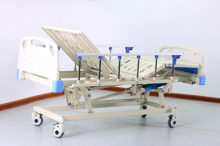 High Quality S05 Multifunction Three Function Manual Crank Medical ICU VIP Patient Nursing Hospital Bed