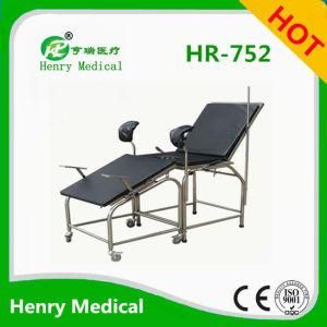 Manual Stainless Steel Hospital Obstetric Birth Delivery Bed/Gynecological Table