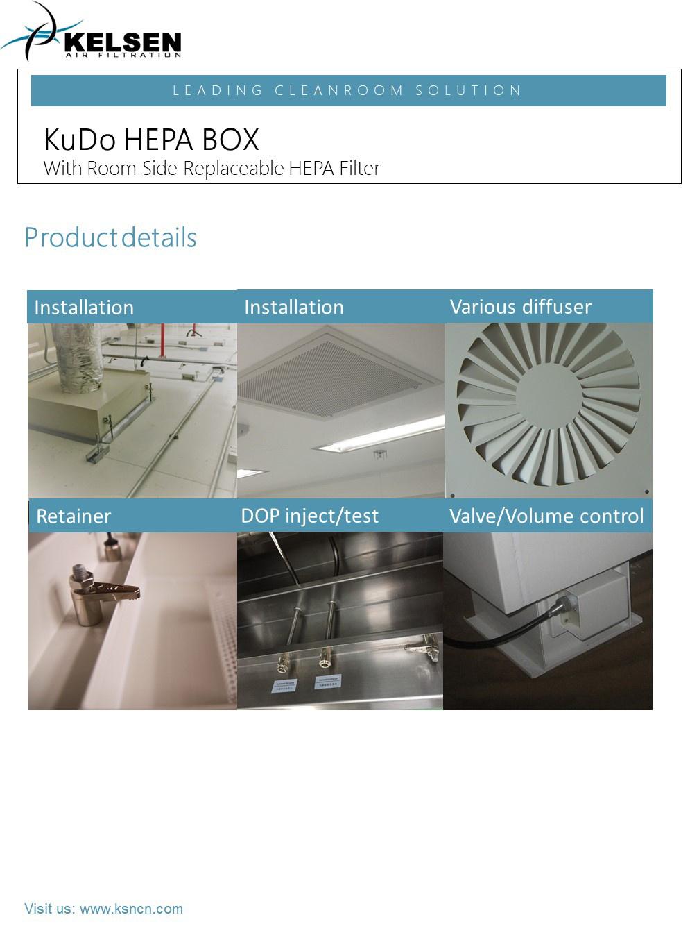 Pharmaceutical Hospital Laboratory Clean Air Supply HEPA Filter Box