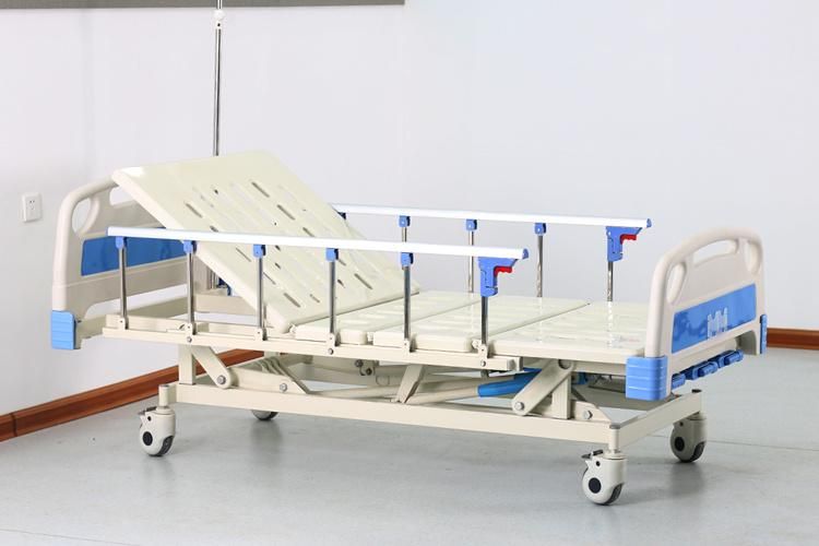 High Quality S05 Multifunction Three Function Manual Crank Medical ICU VIP Patient Nursing Hospital Bed