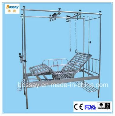 Stainless Steel Manual Hospital Bed for Orthopedics Traction Medical Bed
