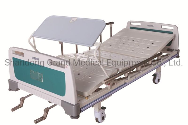 Manufacturers China Products/Suppliers Two ABS Cranks Manual Bed with ABS Bed Head Two Crank CE & ISO Hot Sale Manual 2 Cranks Medical Hospital ICU Bed