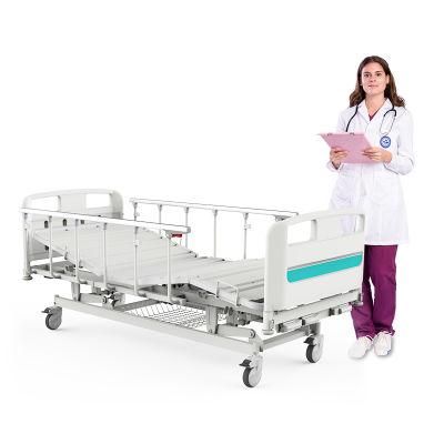 Y3w6c Manual Hospital Bed with Folding Dining Table for Paralyzed Patient